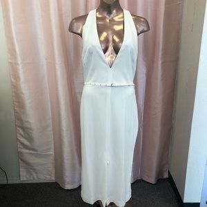 Halston Heritage Deep Plunge Dress